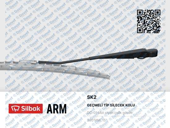 SILBAK SK2 Silecek Kolu 385mm M131 Dogan-Kartal-Sahin-P504 (Fk)  Gecmeli